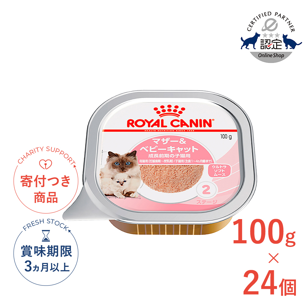 ぱ*君様 ロイヤルカナン　マザー＆ベビーキャット 100g×24個入り2箱 ロイヤルカナン ロイヤルカナン ウェット マザー＆ベビーキャット 100g