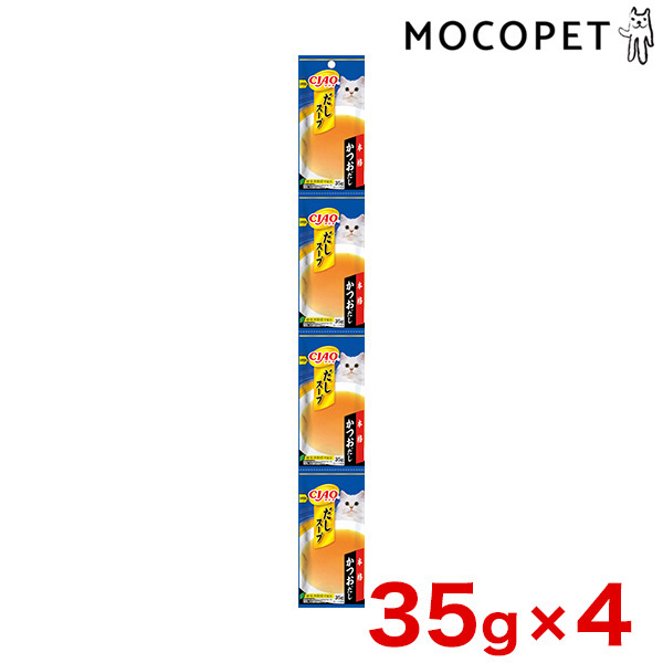 いなばペットフード CIAO だしスープ 4連パック 本格かつおだし TCR-122（35g×4連）×1セット CIAO（いなばペットフード） 猫缶、ウエットフードの商品画像