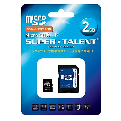 SUPER TALENT ST02MSDA （2GB） MicroSDメモリーカードの商品画像