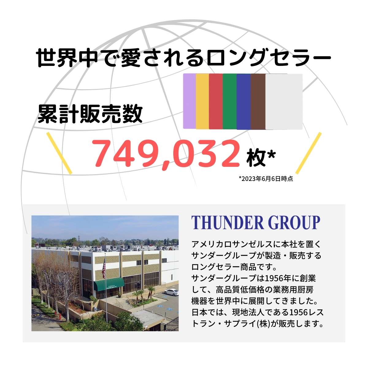 Thunder Group color cutting board 45×29.8×1.2cm large cutting board dishwasher correspondence business use 