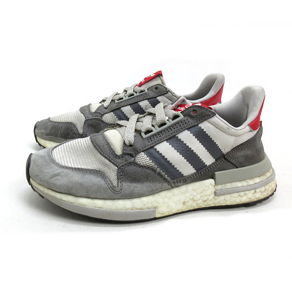 adidas ZX 500 BOOST "GREY" B42204 （グレー/ホワイト/スカーレット） adidas Originals ZX メンズスニーカーの商品画像