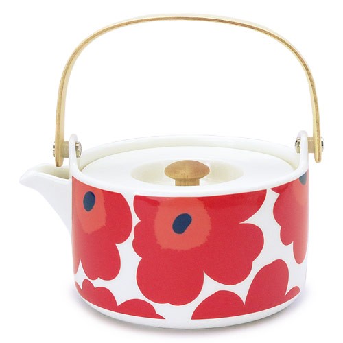 marimekko マリメッコ Unikko ティーポット（ホワイト×レッド） ティーポットの商品画像