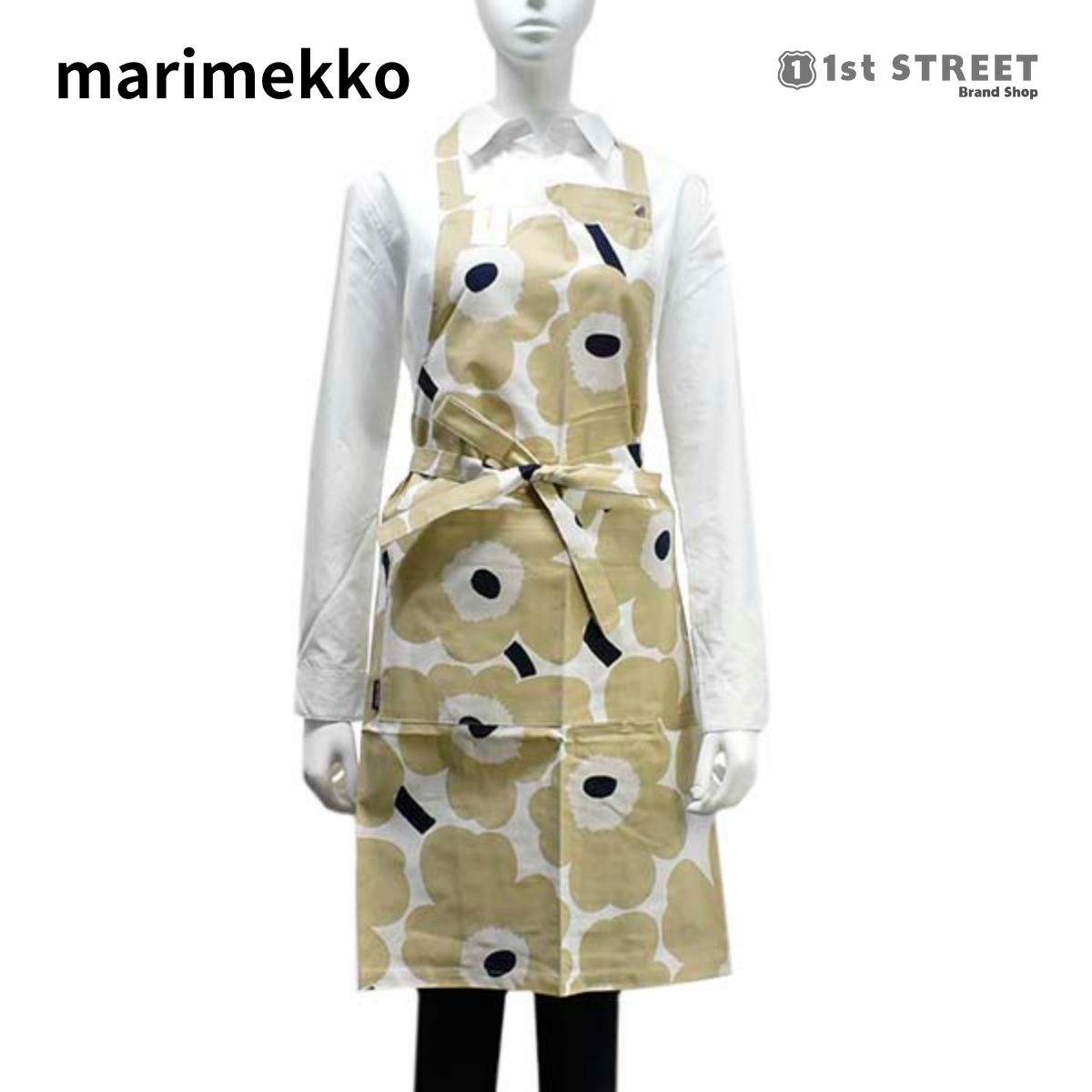 marimekko Pieni Unikko エプロン （オフホワイト×ベージュ） エプロンの商品画像