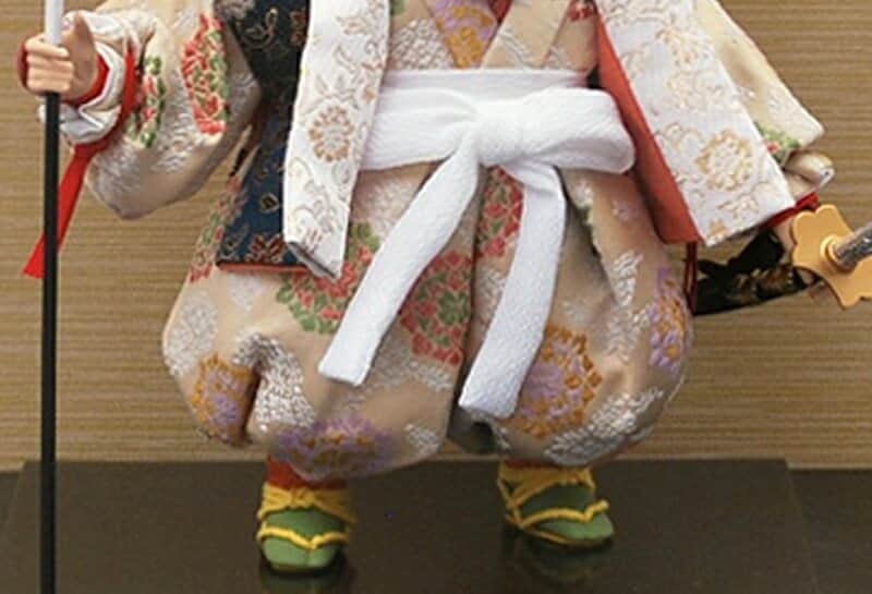 五月人形 幸一光 松崎人形 桃太郎 武者人形 ケース飾り 六号 日本一旗 
