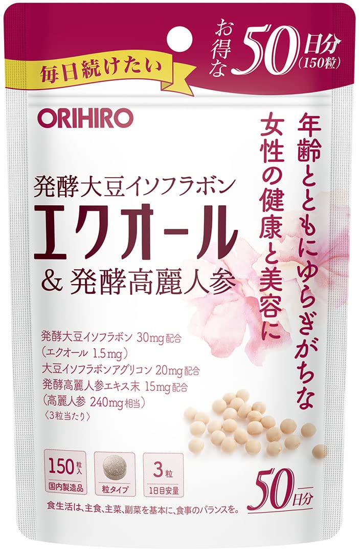 オリヒロ エクオール＆発酵高麗人参徳用 150粒×1個の商品画像