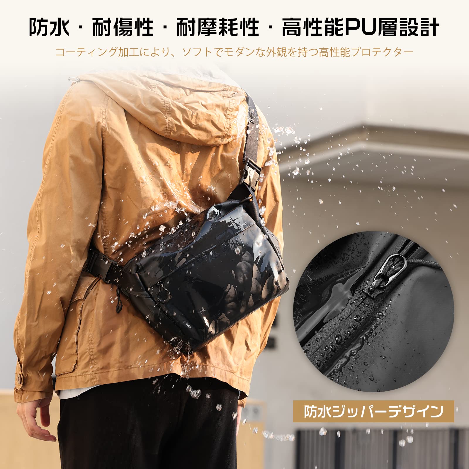 Ulanzi camera bag shoulder bag sling bag bulkhead . adjustment possible side steering wheel water repelling processing storage for camera case single‐lens reflex camera etc. applying 