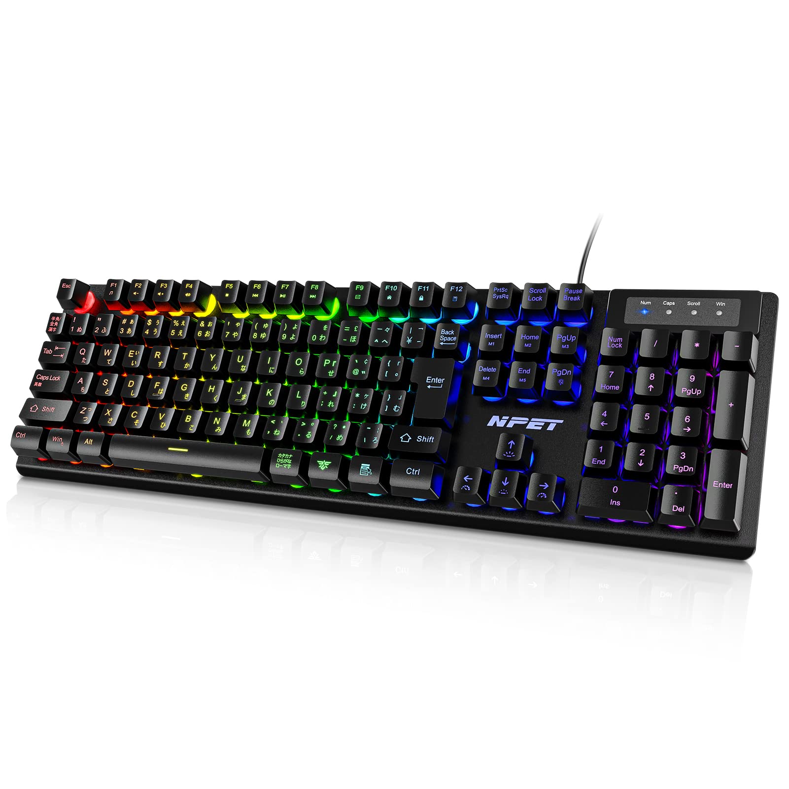 NPET NPET ゲーミングキーボード K10 キーボード本体 - 最安値・価格 