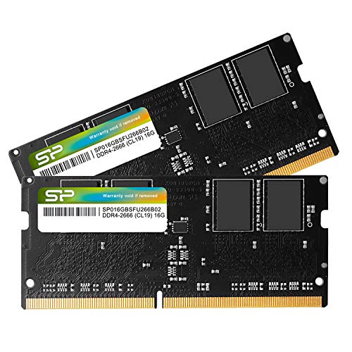 シリコンパワー ノートPC用メモリ DDR4-2666（PC4-21300） 16GB×2枚 260Pin 1.2V CL19 Mac対応 永久保証 SP032GBSFU266B22 メモリーの商品画像