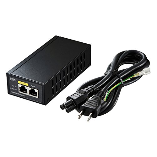 サンワサプライ PoEインジェクター（電源内蔵・IEEE802.3at（30W）対応）LAN-GIHINJ2の商品画像