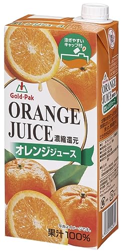 ゴールドパック オレンジジュース 紙パック 1L×6本の商品画像