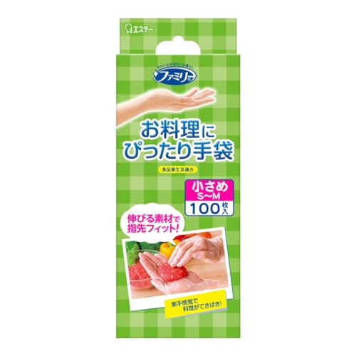 エステー ファミリー 料理にぴったり手袋 SMサイズ 半透明 100枚入の商品画像