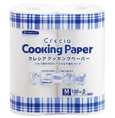 日本製紙クレシア クレシア クッキングペーパー Mサイズ（100カット×2ロール）×1個 キッチンペーパータオルの商品画像
