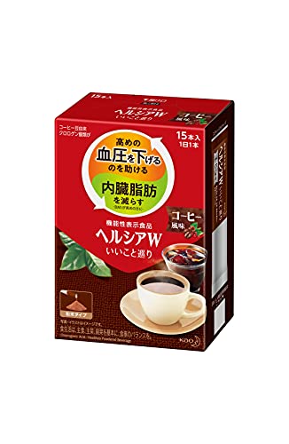 Kao ヘルシアWいいこと巡り コーヒー風味 スティック 15本×1 ヘルシア インスタントコーヒーの商品画像