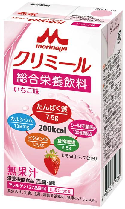 森永乳業 morinaga エンジョイクリミール いちご味 125ml×1パック クリミール 介護食の商品画像