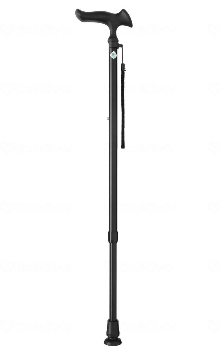 フジホーム フジホーム かるがもE 伸縮S・M兼用 無地 WB3740（ブラック） 杖、ステッキの商品画像