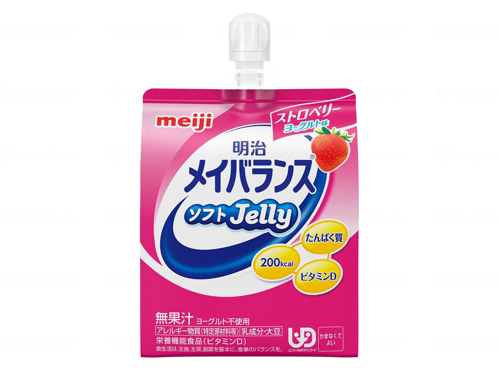 明治 明治メイバランス かまなくてよい ソフトJelly ストロベリーヨーグルト味 125ml×1個 介護食の商品画像