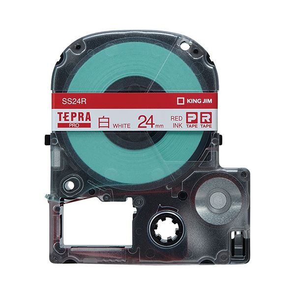 KING JIM テプラ PROテープカートリッジ SS24R 24mm（白・赤文字）×4個 テプラ TEPRA PRO ラベルプリンター、ラベルライターの商品画像