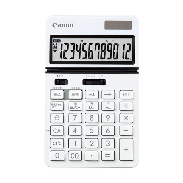 キヤノン キヤノン ビジネス電卓 卓上タイプ KS-1220TU-WH 0932C002（ホワイト）×2個 電卓の商品画像
