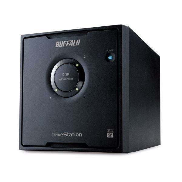 BUFFALO HD-QL8TU3/R5J ［RAID5機能搭載 USB3.0用 外付けHDD 4ドライブモデル DriveStation HD-QLU3/R5シリーズ 8TB］ DriveStation HDD、ハードディスクドライブの商品画像