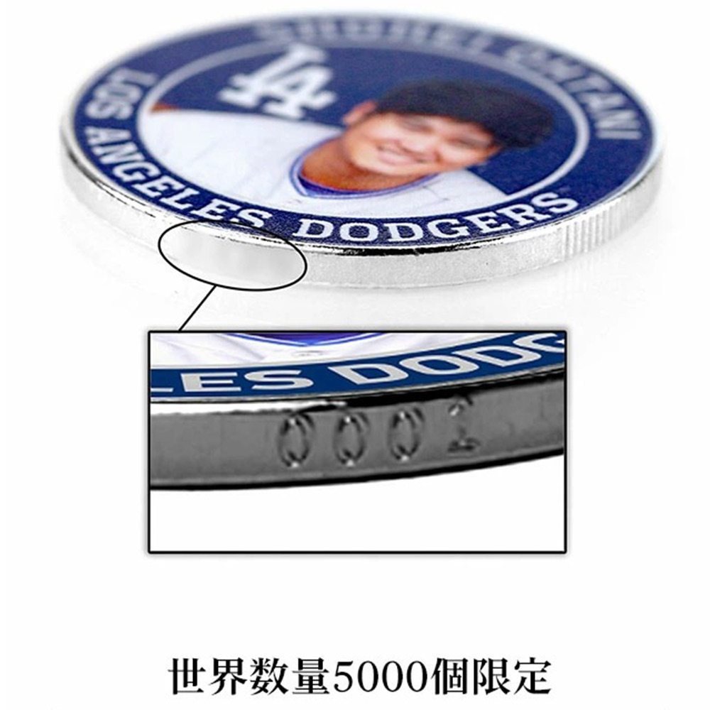 SHOHEI OHTANI large . sho flat Los Angeles doja-s memory coin -LA DODGERS SILVER MINT COIN 5000 sheets limitation coin 