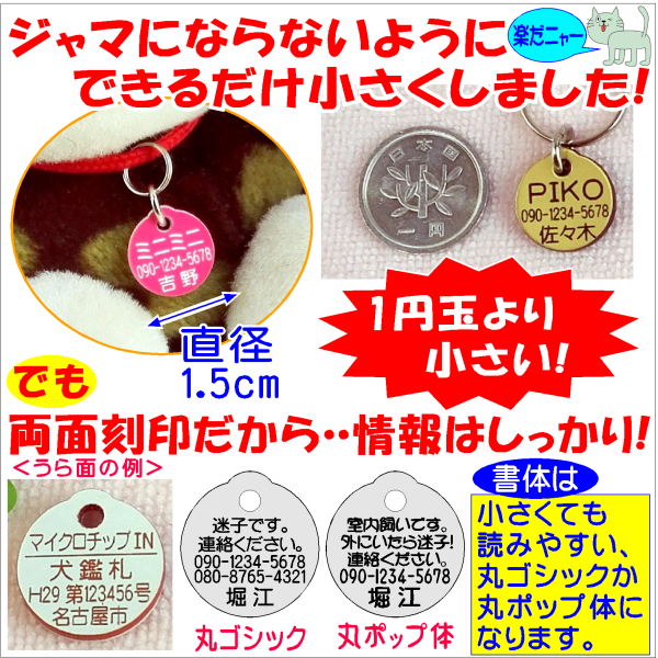  Mini Mini identification tag [ both sides stamp ] a little light Mini size ( mail service if -)[ free shipping ]