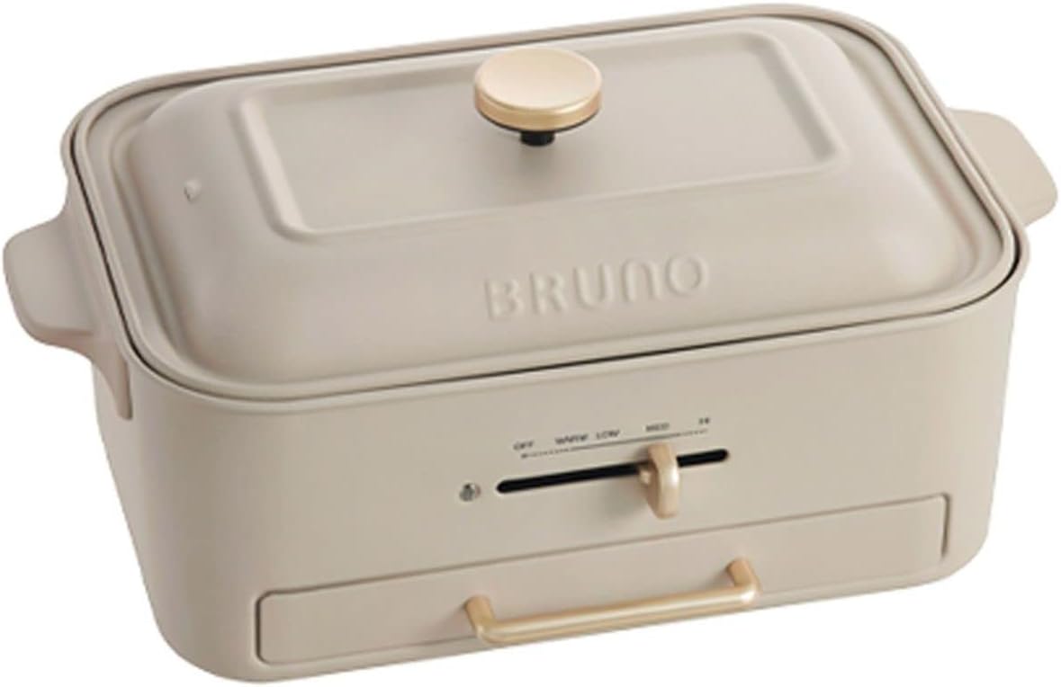 BRUNO BRUNO コンパクトグリルホットプレート BOE109-GRG（グレージュ