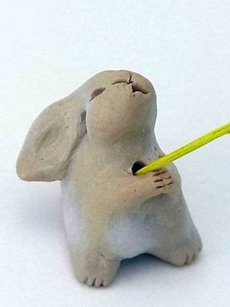 うさぎのお香立て お香・お香立て』うさぎのお香立て 一点物 「即納」 陶器 陶芸 日本 匠