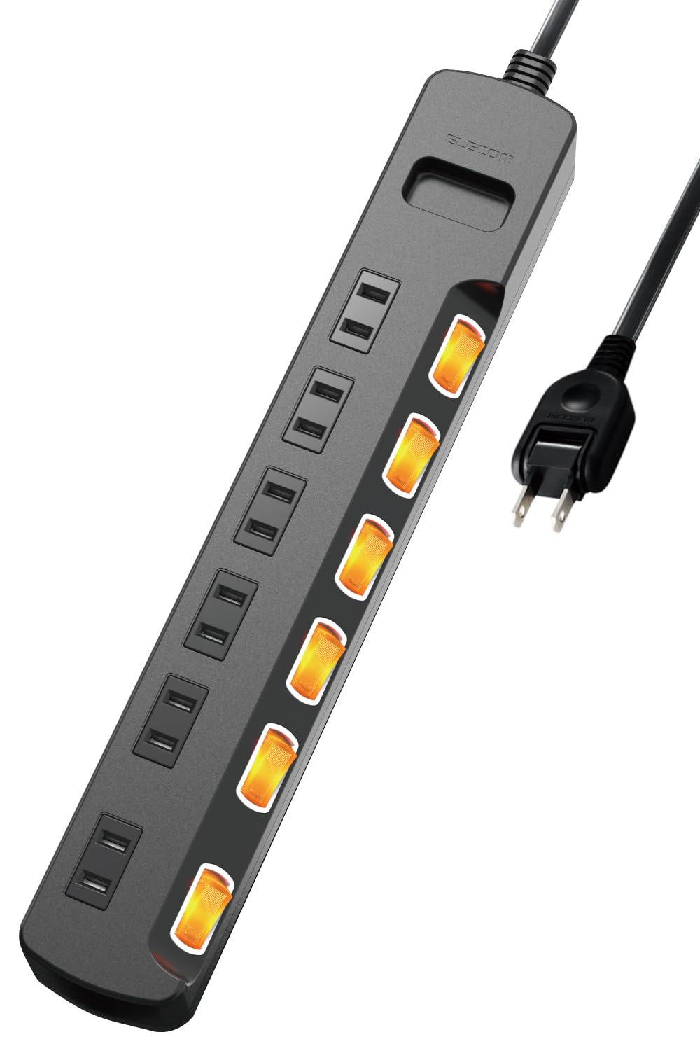 エレコム 雷ガード個別スイッチタップ T-K6A-2630BK 6個口 3m ブラックの商品画像