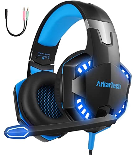 ArkarTech ArkarTech G2000 ゲーミング ヘッドセット （ブルー） イヤホンマイク、ヘッドセットの商品画像