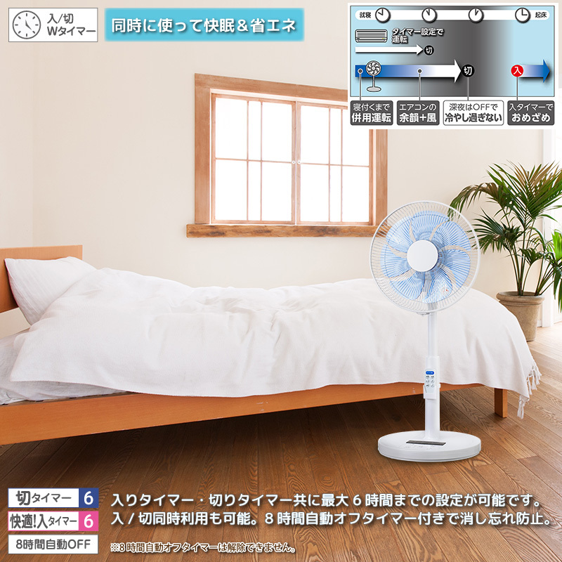 ユアサプライムス リビング扇風機 YT-D3416DFR(W) DCモーター 7