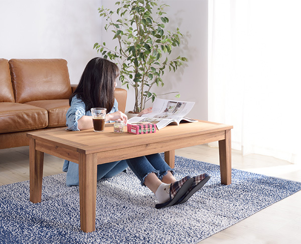 アウトレット【限定品・新品】おしゃれ天然木【アカシア】センターテーブル センターテーブル アカシア天然木と突板を使用したおしゃれなカフェ