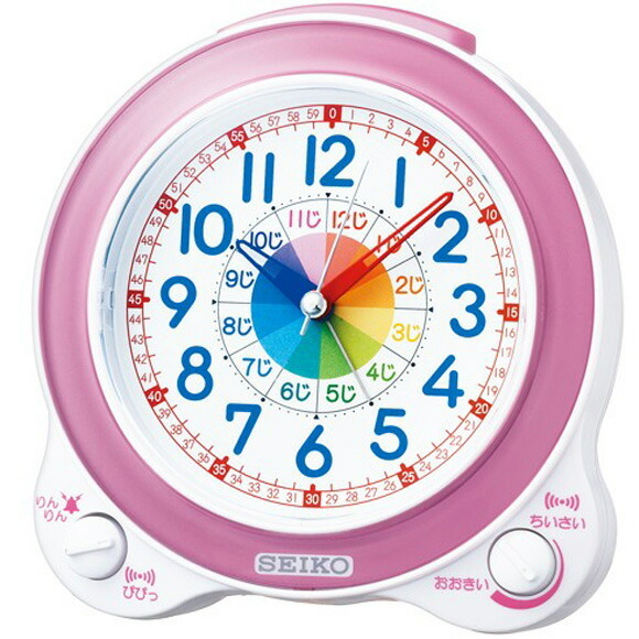 知育目覚まし時計 KR887P （ピンク）の商品画像