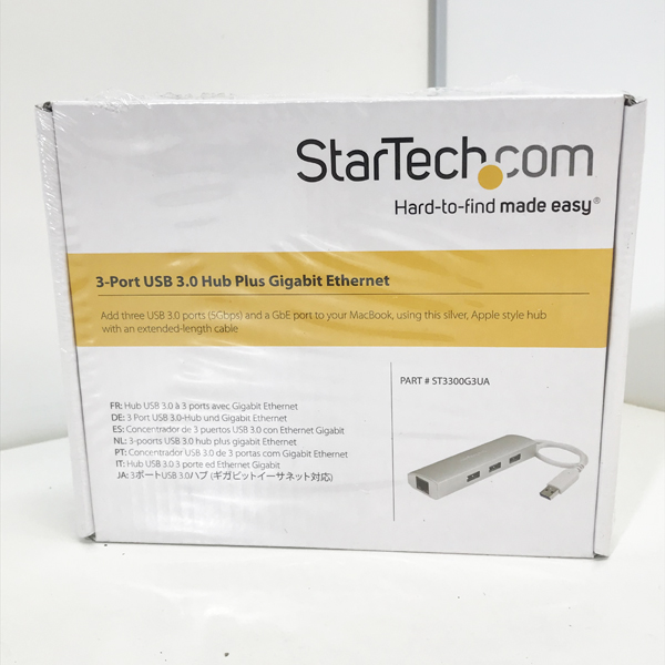 [ не использовался товар ]StarTech.com/ Star Tec dot com 3 порт портативный USB 3.0 ступица Giga bit проводной LAN *No.1* ST3300G3UA