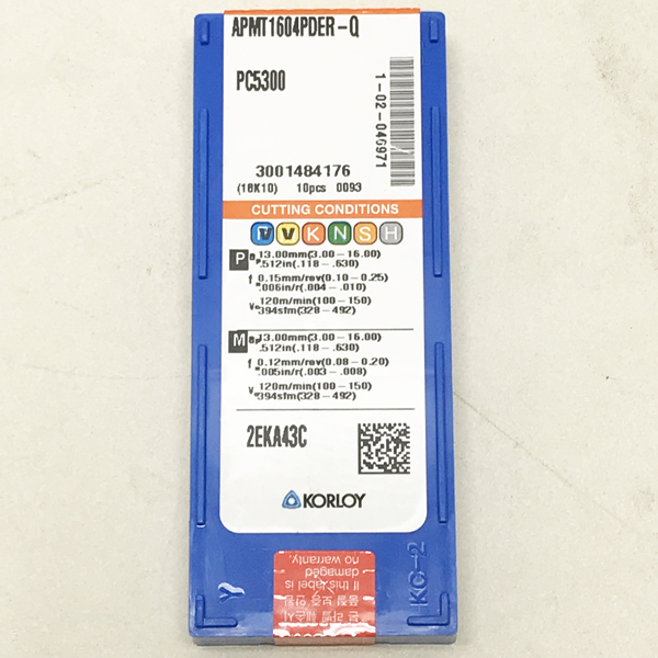 [ нераспечатанный товар ]KORLOY/koruroi10ko ввод /1 кейс APMT1604PDER-Q PC5300 chip *No.1*