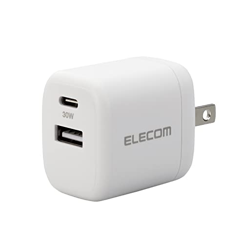 ELECOM USB Power Delivery 30W AC充電器（A×1/C×1） EC-AC14WH （ホワイト）の商品画像