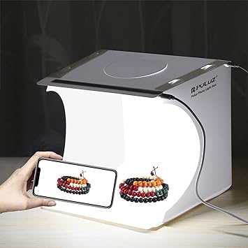 PULUZ photographing box photograph Studio [ Mini .. small articles exclusive use ]20cm simple LED light 2 ps attaching 6 color background cloth desk photographing Booth carrying convenience folding ..