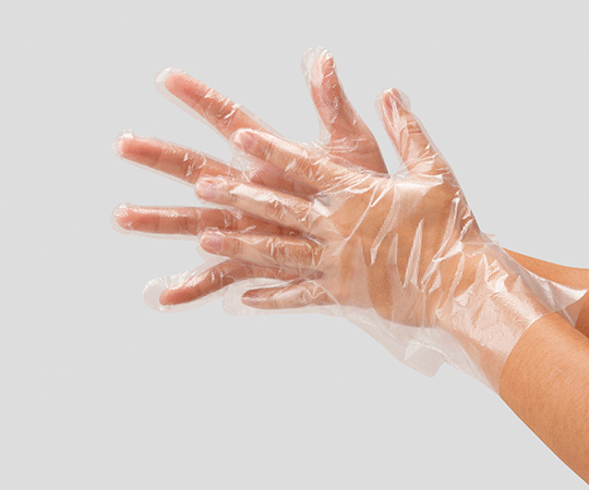 川西工業 2016 ポリエチレン手袋カタエンボス クリア 100枚入 Lサイズ×1個の商品画像