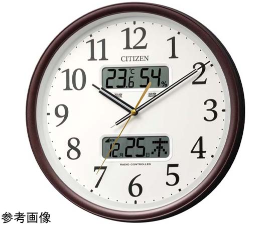 シチズン 液晶付き電波掛け時計 リズム 時計 8FYA06-006 60-6941-28の商品画像