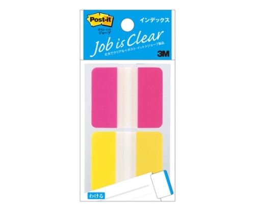 3M 3M ポストイット フィルム インデックス カラフル 40×34mm 20枚×2パッド 682L-2 ローズ､イエロー×1個 Postーit 付箋の商品画像