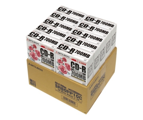 データ用CD-R 48倍速 10枚 SR80PP10 ×10の商品画像