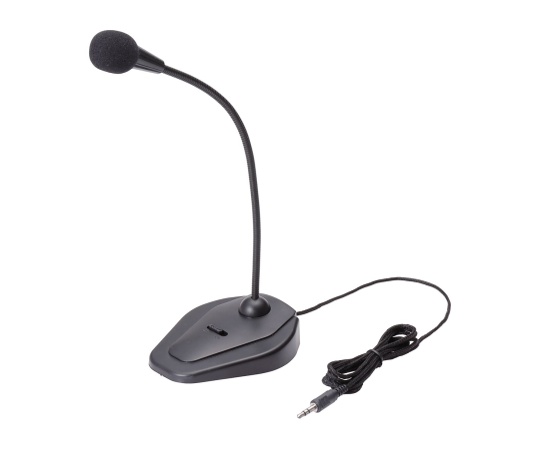 エレコム スタンドマイク/フレキシブルアーム/ミュートスイッチ HS-MC05BK ブラックの商品画像