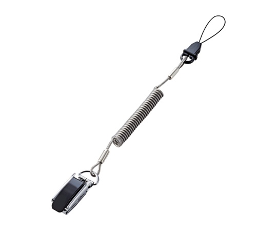 スマートフォン用クリップストラップ ステンレスワイヤー 500mm P-STCS50BK （ブラック）の商品画像