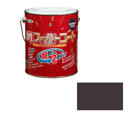 アサヒペン アサヒペン 油性スーパーコート オータムブラウン 1.6L ペンキ、塗料の商品画像