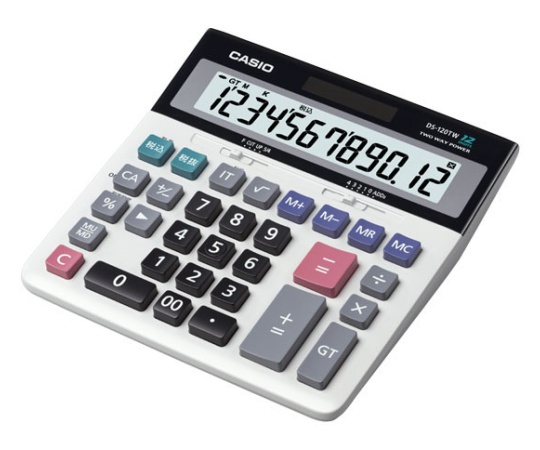 カシオ計算機 加算器電卓 横長デスクタイプ DS-120TW ×1個の商品画像