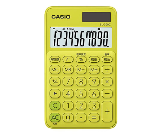 CASIO カシオ計算機 カラフル電卓 手帳タイプ SL-300C-YG-N（ライムグリーン）×1個 電卓の商品画像