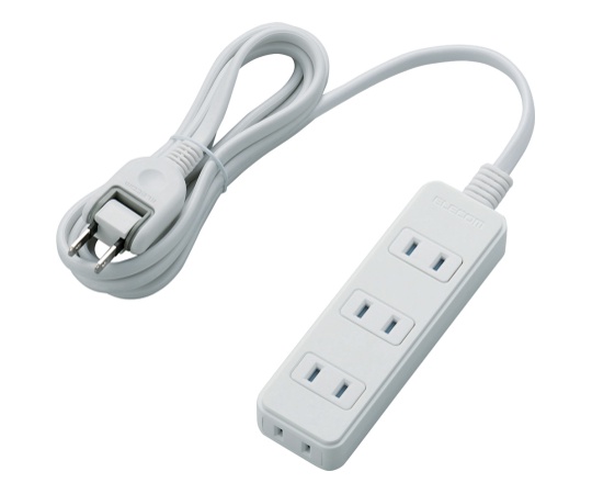 ELECOM エレコム 電源タップ（雷ガード・ほこりシャッター）T-KST02-22420WH 4個口 2m ホワイト×1個 OA、電源タップの商品画像