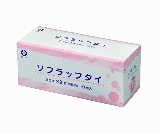 ソフラップタイ 伸縮包帯 9×9（10巻入り、9cm×9m）の商品画像