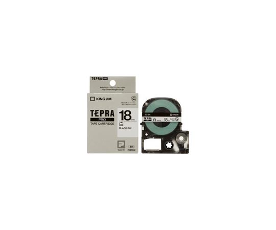KING JIM テプラ PROテープカートリッジ SS18K 18mm（白ラベル・黒文字）×5個 テプラ TEPRA PRO ラベルプリンター、ラベルライターの商品画像