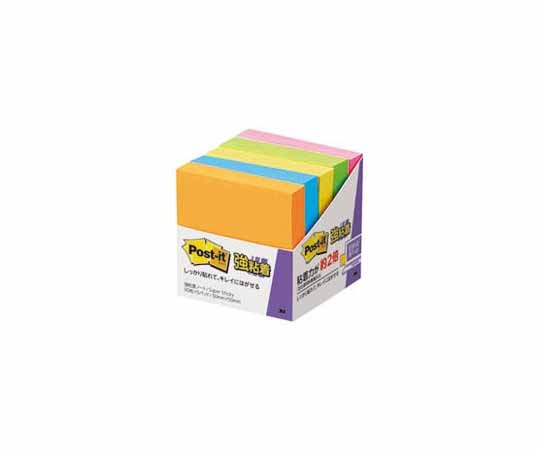 3M ポストイット 強粘着ノート50mm×50mm 90枚×5パッド 650-5SSAN 多色アソート ネオンカラー×1セットの商品画像