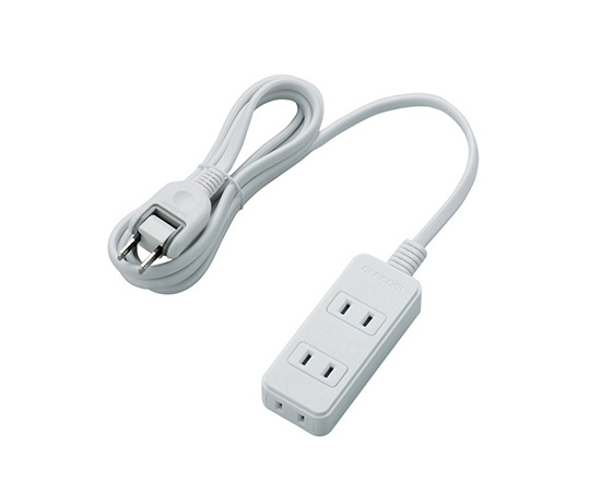 エレコム スイングプラグタップ T-S02N-2320WH 3個口 2m ホワイト×1個